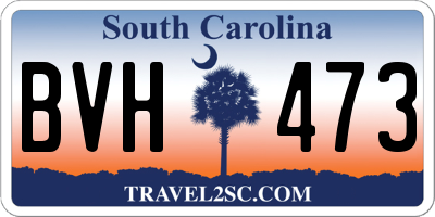 SC license plate BVH473