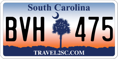 SC license plate BVH475