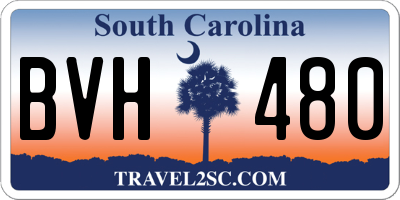 SC license plate BVH480