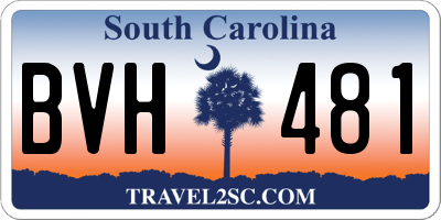 SC license plate BVH481