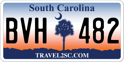 SC license plate BVH482