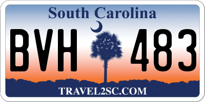 SC license plate BVH483