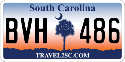 SC license plate BVH486