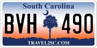 SC license plate BVH490