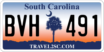 SC license plate BVH491