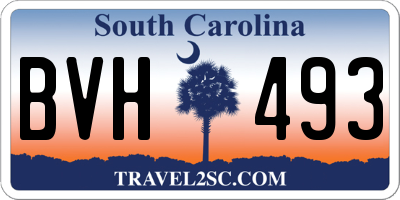 SC license plate BVH493