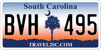 SC license plate BVH495