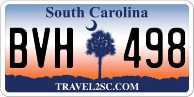 SC license plate BVH498