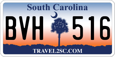 SC license plate BVH516