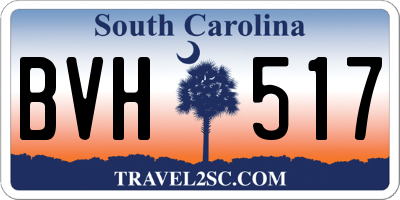 SC license plate BVH517