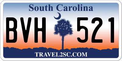 SC license plate BVH521