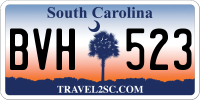SC license plate BVH523
