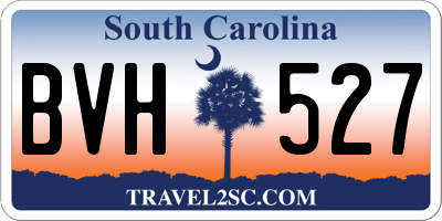 SC license plate BVH527