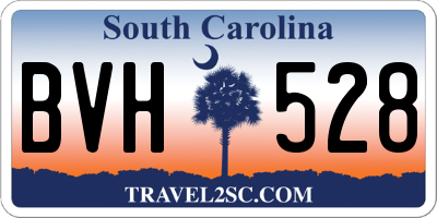 SC license plate BVH528