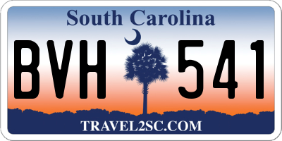 SC license plate BVH541