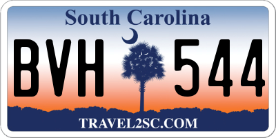 SC license plate BVH544
