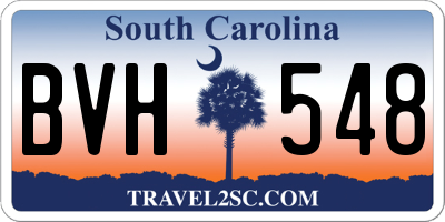 SC license plate BVH548