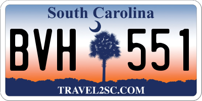 SC license plate BVH551