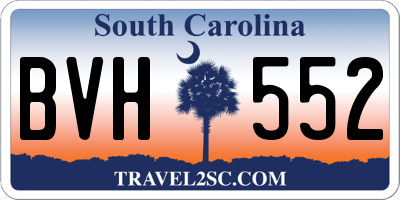 SC license plate BVH552