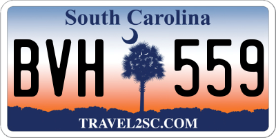 SC license plate BVH559