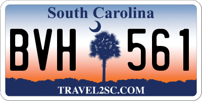 SC license plate BVH561