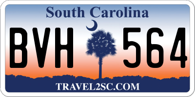 SC license plate BVH564
