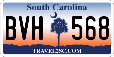 SC license plate BVH568