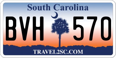 SC license plate BVH570