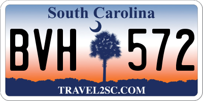 SC license plate BVH572