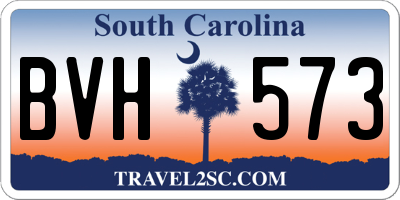 SC license plate BVH573