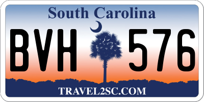 SC license plate BVH576