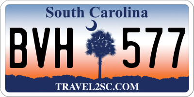 SC license plate BVH577