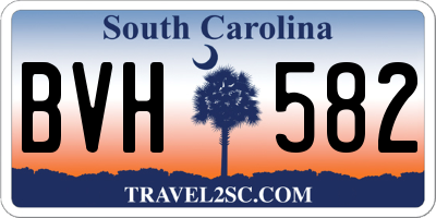 SC license plate BVH582