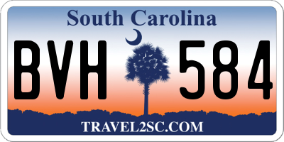 SC license plate BVH584