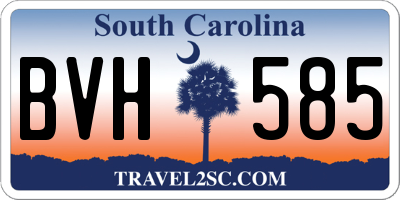 SC license plate BVH585
