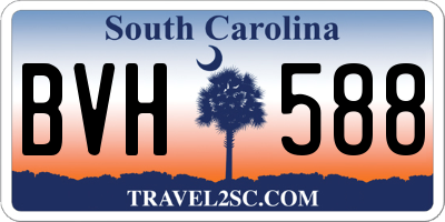 SC license plate BVH588