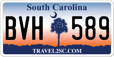SC license plate BVH589