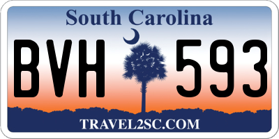 SC license plate BVH593
