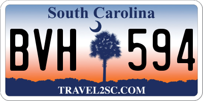 SC license plate BVH594