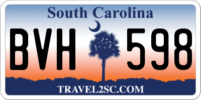 SC license plate BVH598