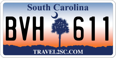 SC license plate BVH611