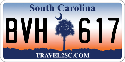 SC license plate BVH617