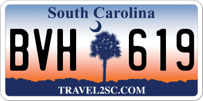SC license plate BVH619
