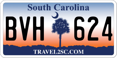 SC license plate BVH624