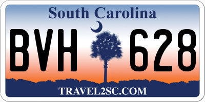 SC license plate BVH628