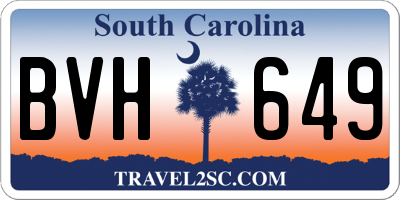 SC license plate BVH649