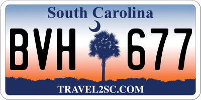 SC license plate BVH677