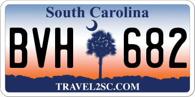 SC license plate BVH682
