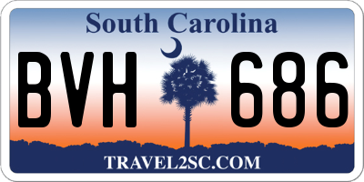 SC license plate BVH686