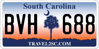 SC license plate BVH688